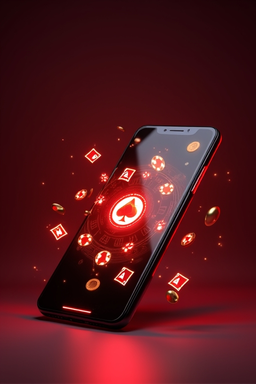 Smartphone showing casino app