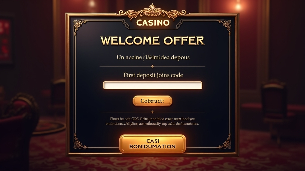 Casino cashier screen showing welcome offer activation and bonus confirmation